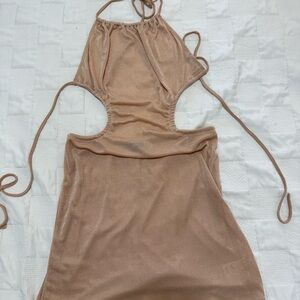 Kendall & Kylie Shimmering Beige Dress